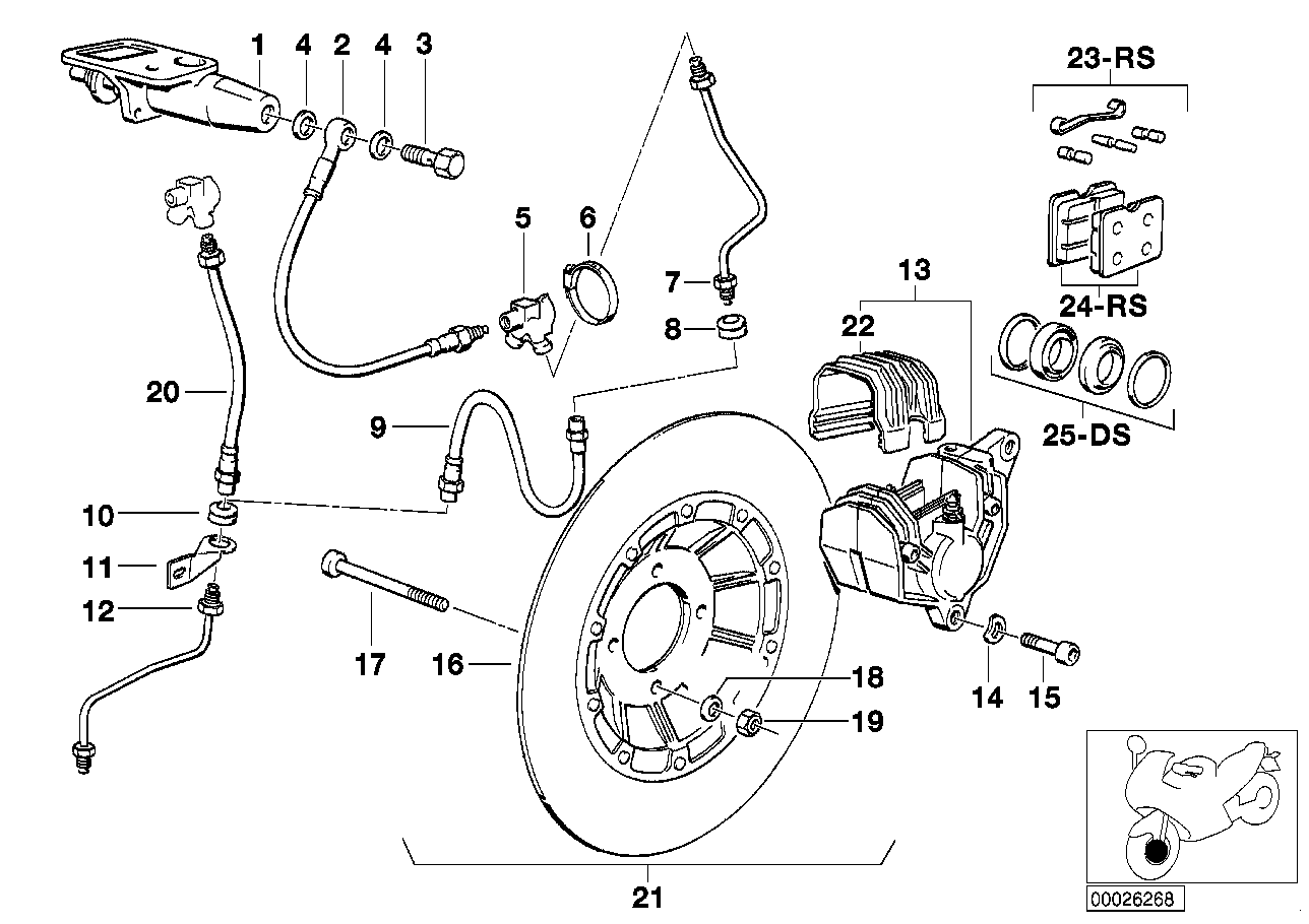 Retrofit kit, double disc brake