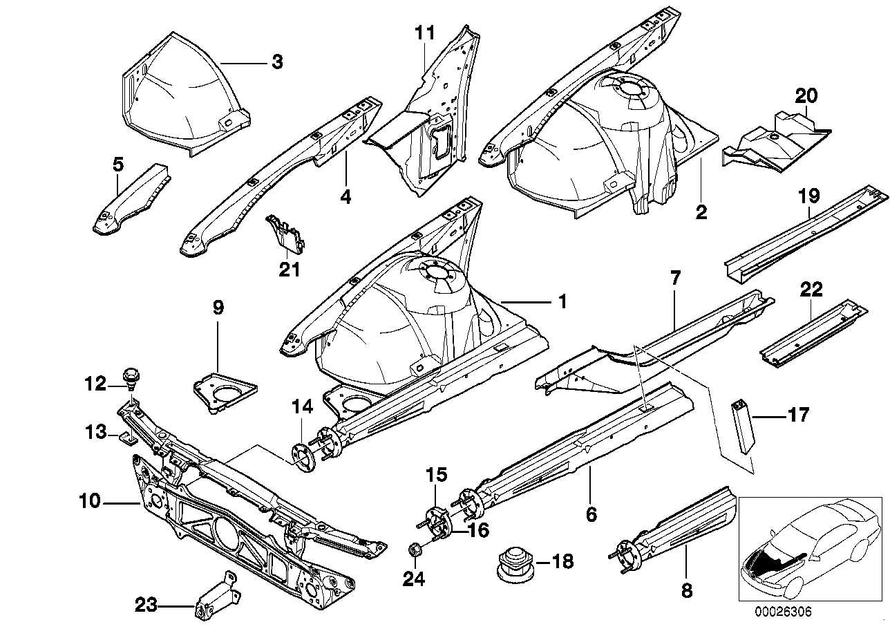 Wheelhouse/engine support