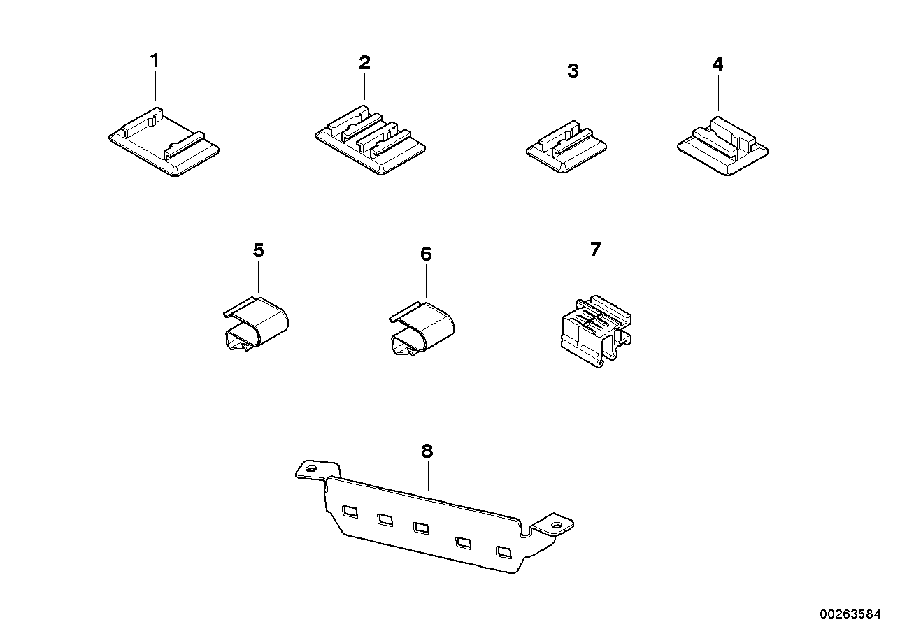 Diversos soportes de cables