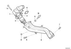 Cooling system-thermostat housing