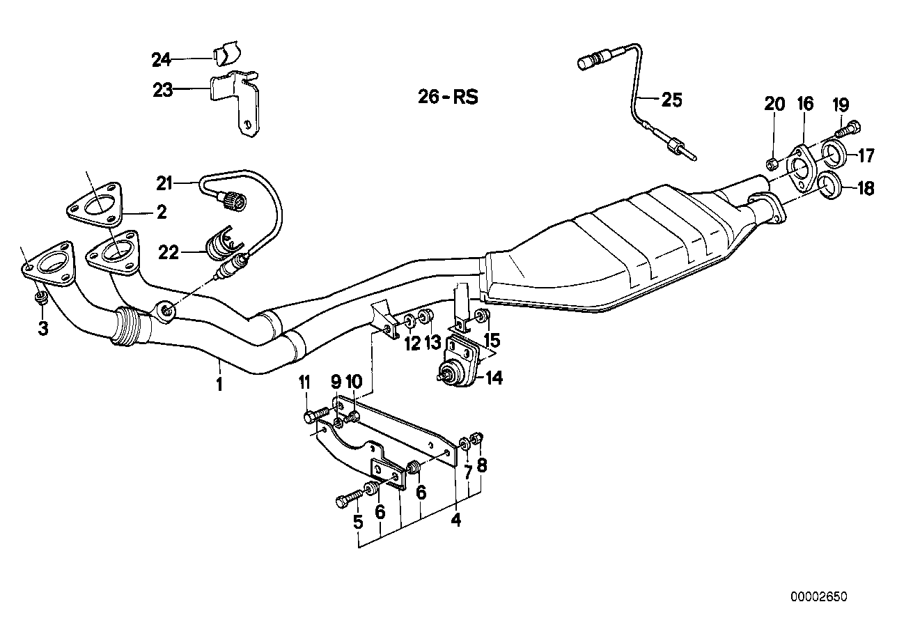 Avgassystem med katalysator