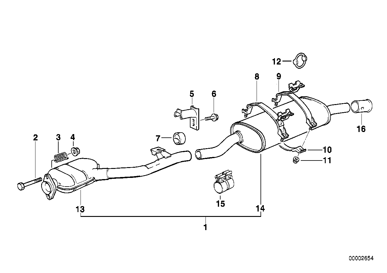 Abgasanlage hinten