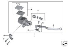 Handbrake control assembly