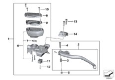 Clutch lever, smoked glass