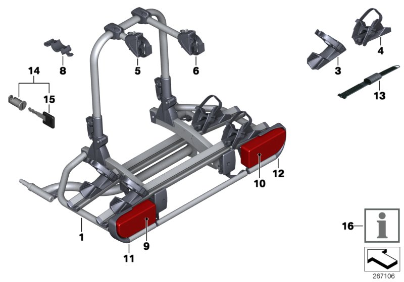 Soporte trasero bicicleta