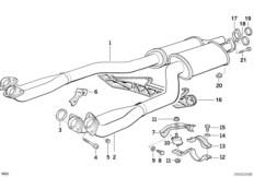 Exhaust pipe front silencer