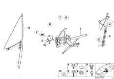 Türfenstermechanismus vorn