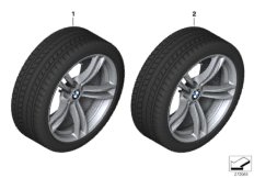 Winter wheel&tyre, double spoke 408M