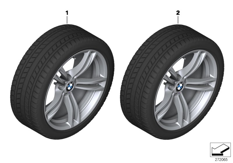 Winter wheel&tyre, double spoke 408M