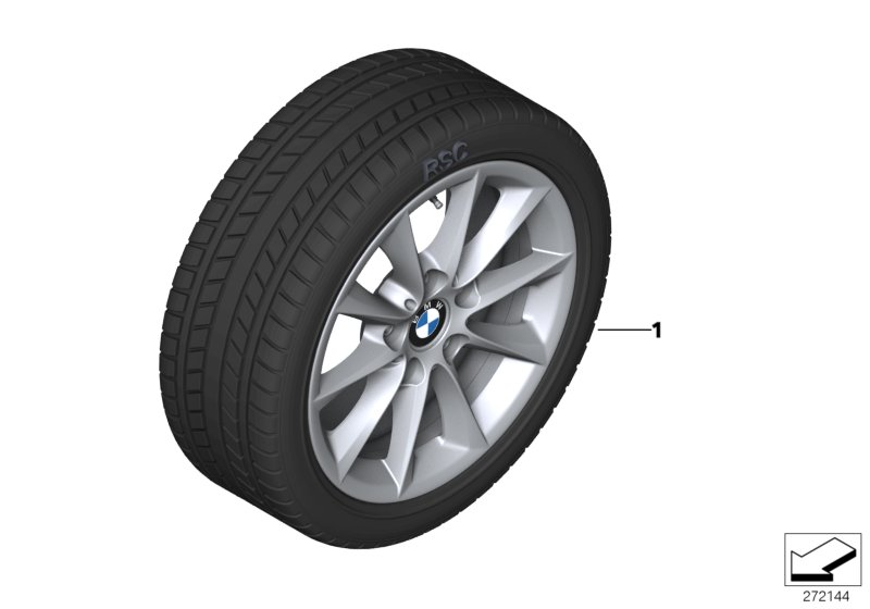Winter wheel&tyre, V-spoke 411