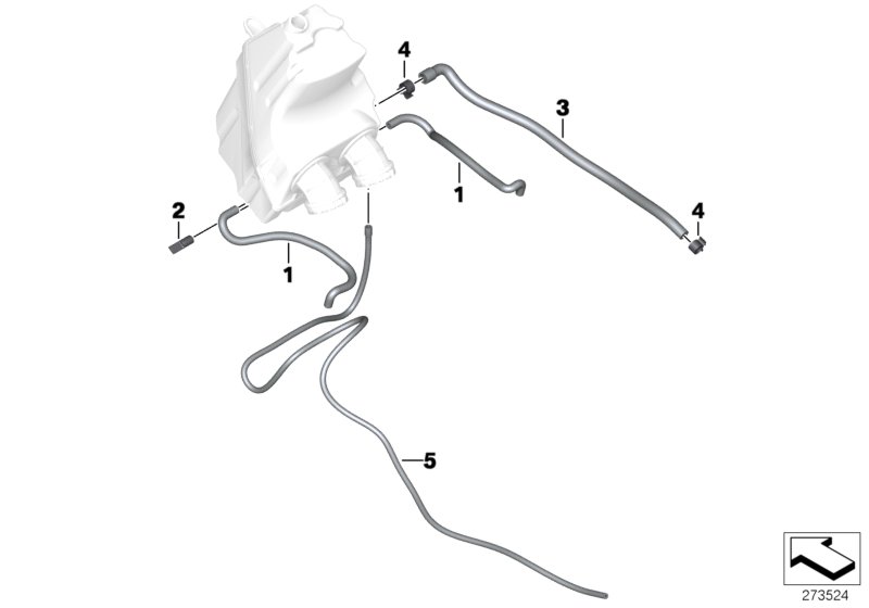 Intake silencer, mounting parts