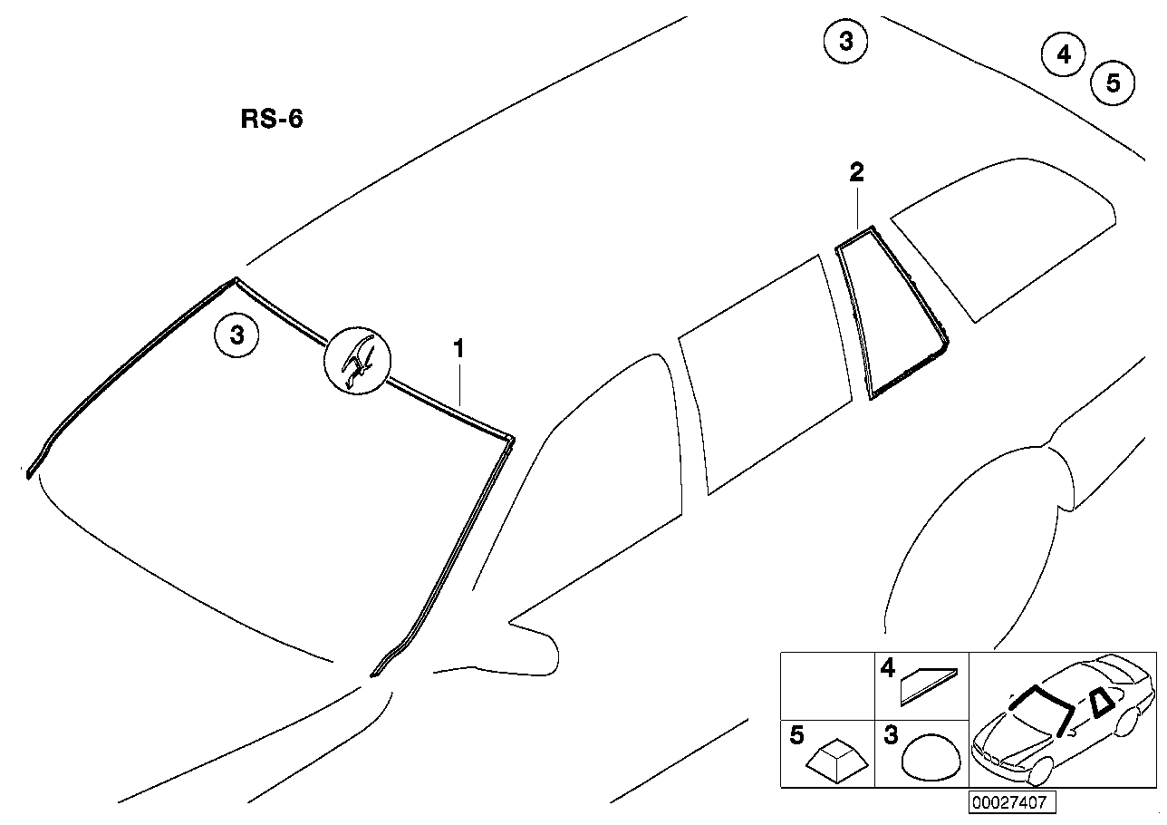 ガラス 組付部品