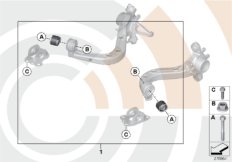 Kit réparation bras suspension longitud