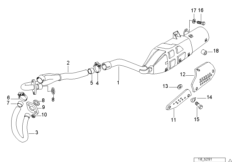 Exhaust system parts with mounting