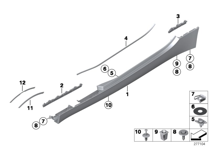 Cover door sill / wheel arch