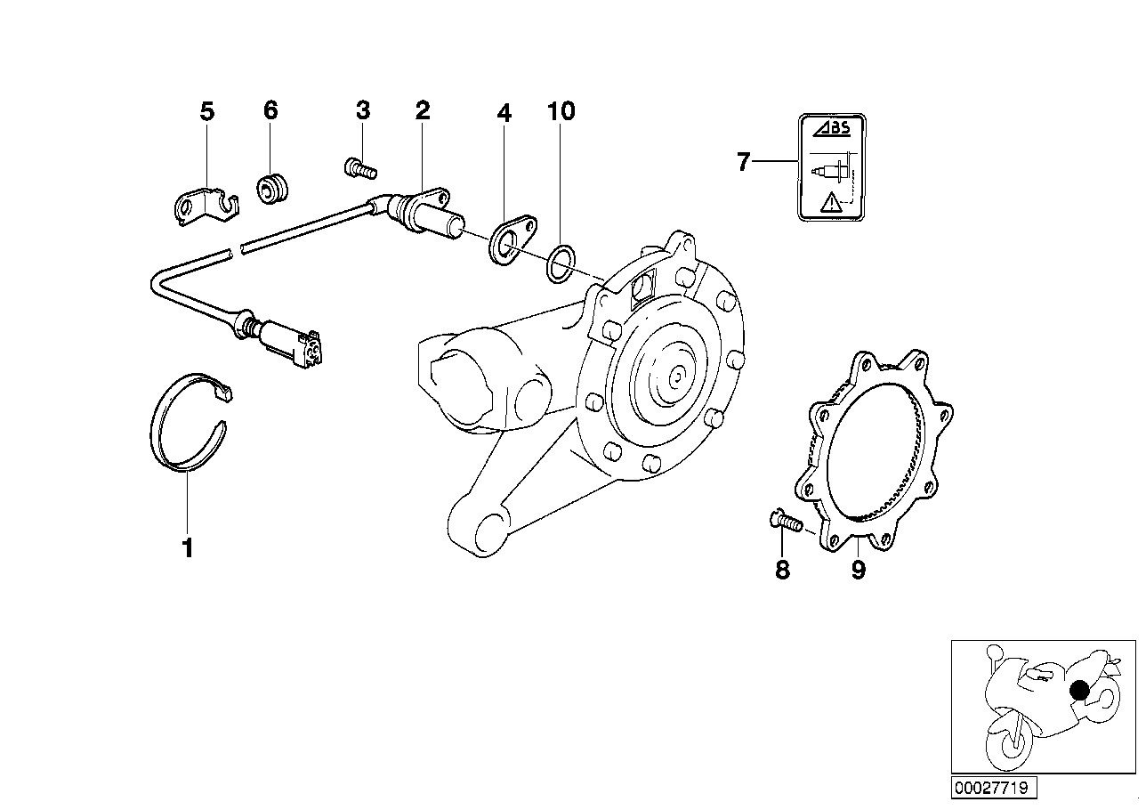 Raddrehzahlsensor hinten