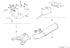 Kit modificação sistema de escape baixo