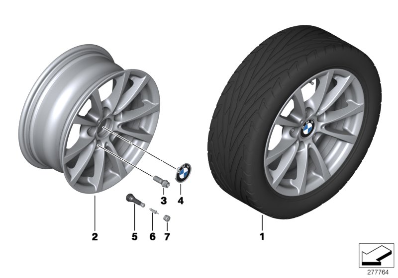 BMW LA wheel, V-spoke 390 - 16''