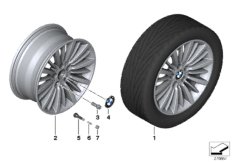 Roue all. BMW rayons multiples 416-18''