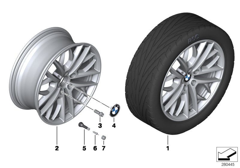 BMW アロイ ホイール ダブル スポーク 465