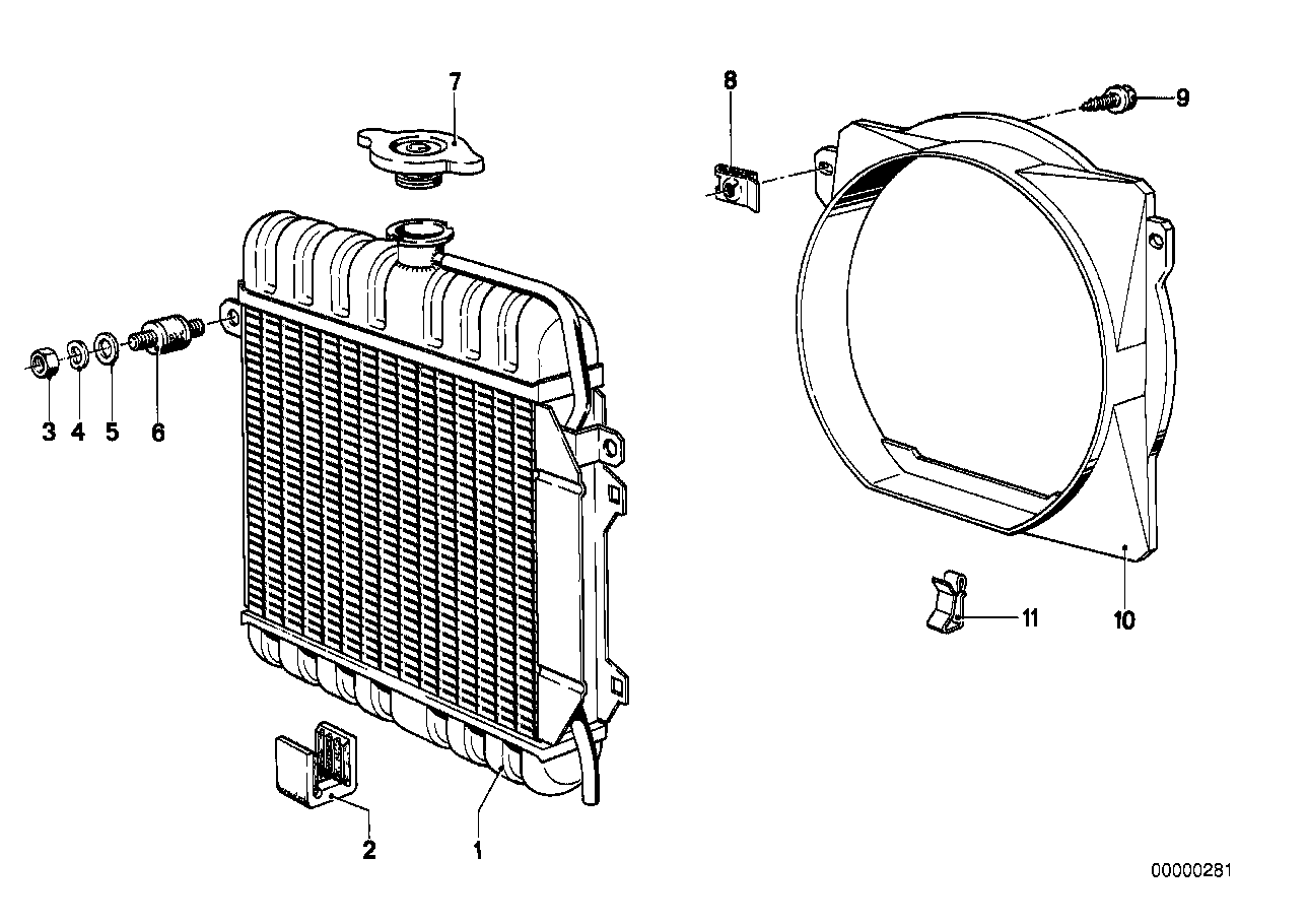 Wasserkühler/Zarge