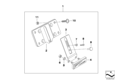 Jeu support plaque immatriculation ECE