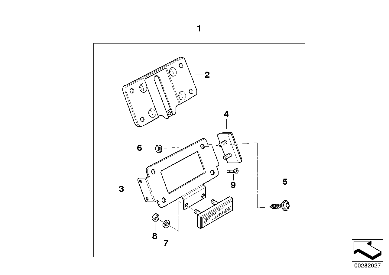 Set kentekenplaathouder USA