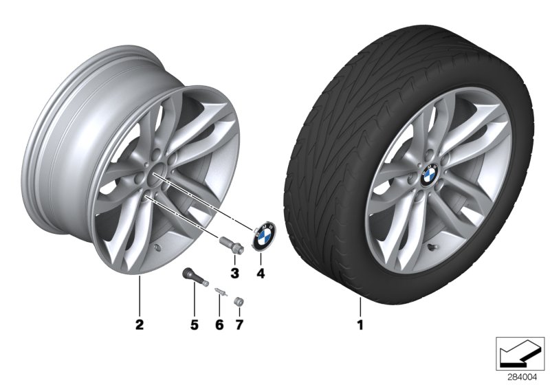 BMW LM Rad Doppelspeiche 424