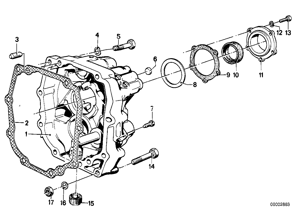 Getrag 242 cover+attach.parts