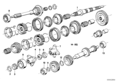 Getrag 242 drevsatsdetaljen/reparat.sats