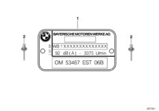 Type plate/information plate