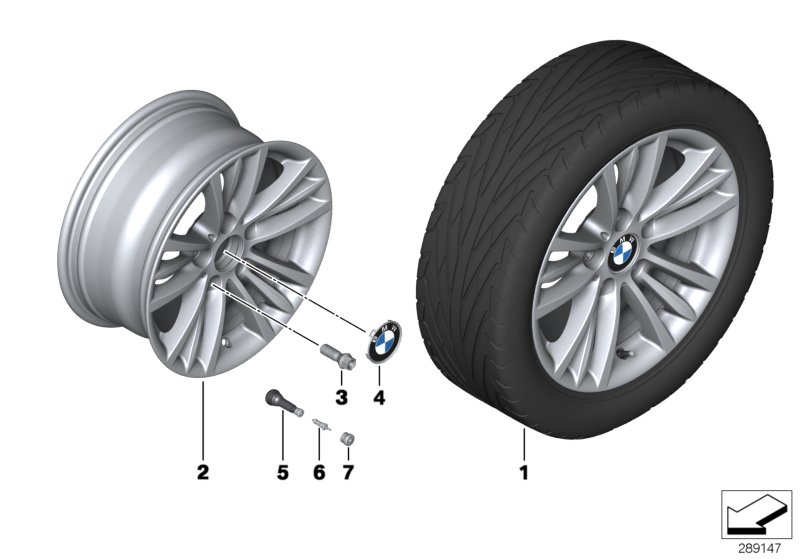 BMW LM-velg W-spaak 418 - 16''