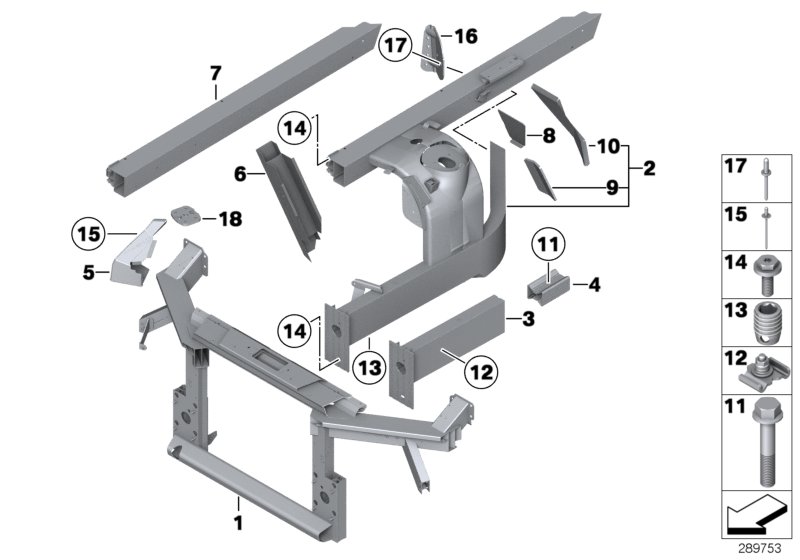 Pasa-rueads/soporto del motor