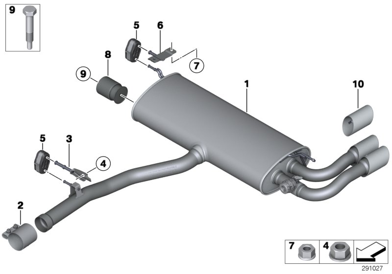 Avgassystem bak