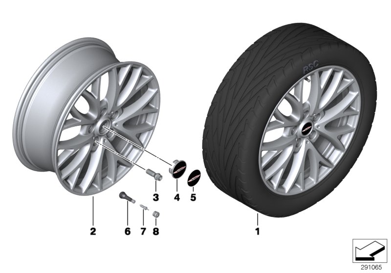 Л/с диск JCW Cross Spoke R134