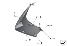 Fairing side panel, front