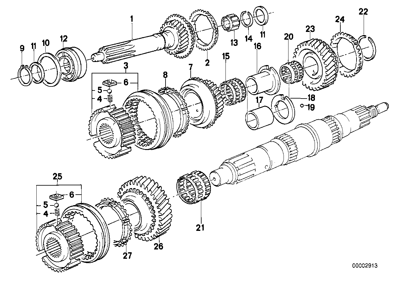 Getrag 240 tandwiel set, onderdeele