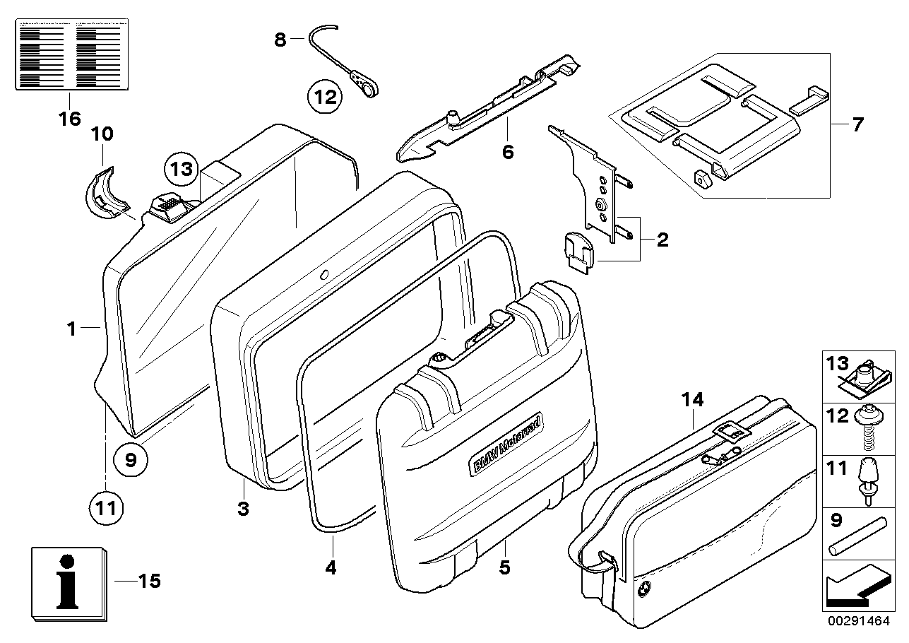 Peças individuais, Topcase Vario