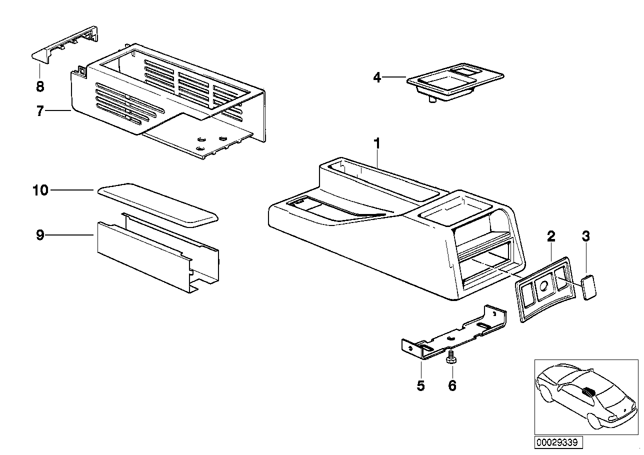 Centre console