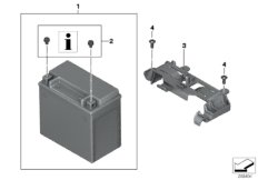 Batterie avec support