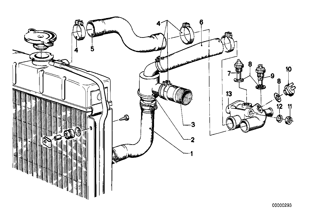 Koelsysteem-thermostaat/waterslang