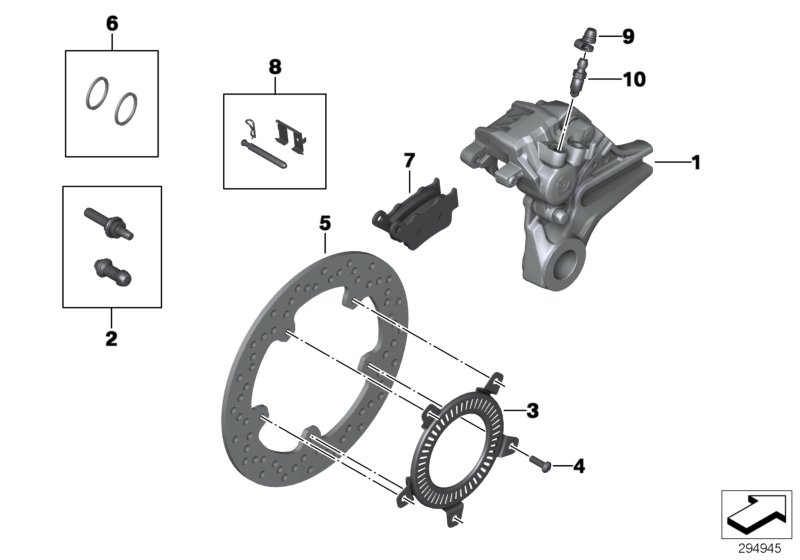 Rear wheel brake