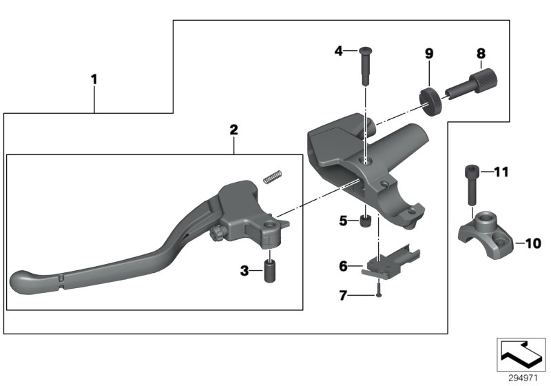 Koppelingsarmatuur stuurklem M6