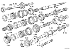 Getrag 245/10/11 drevsatsdetalj/reparat.