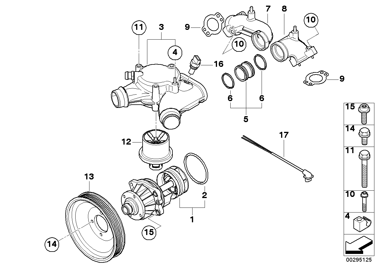 Koelsysteem-waterpomp/thermostaat