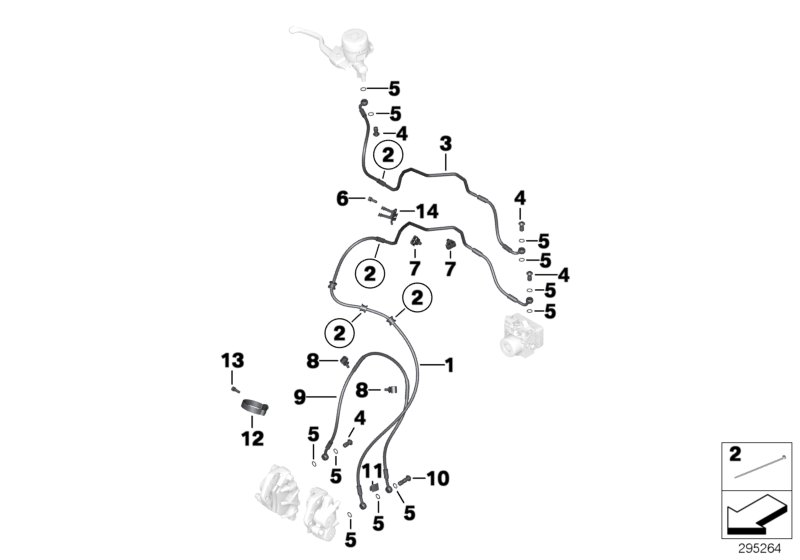 制动管路 前部 ABS