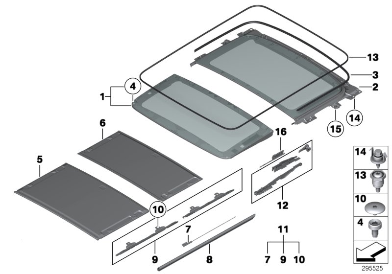 Panorama sunroof, mechanism