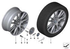 BMW LA wheel, individ. V-spoke 439-19''