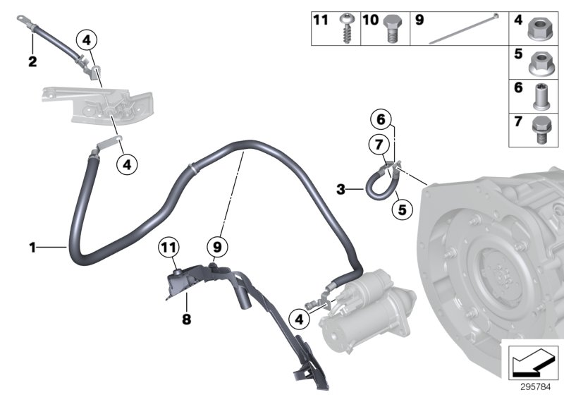 Kabel startmotor