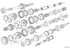 Getrag 265/5 drevsats, detaljer